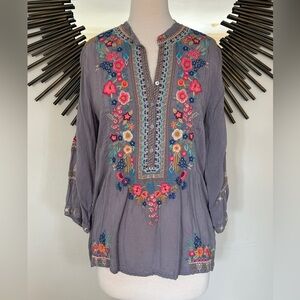 Johnny Was Gray Tunic